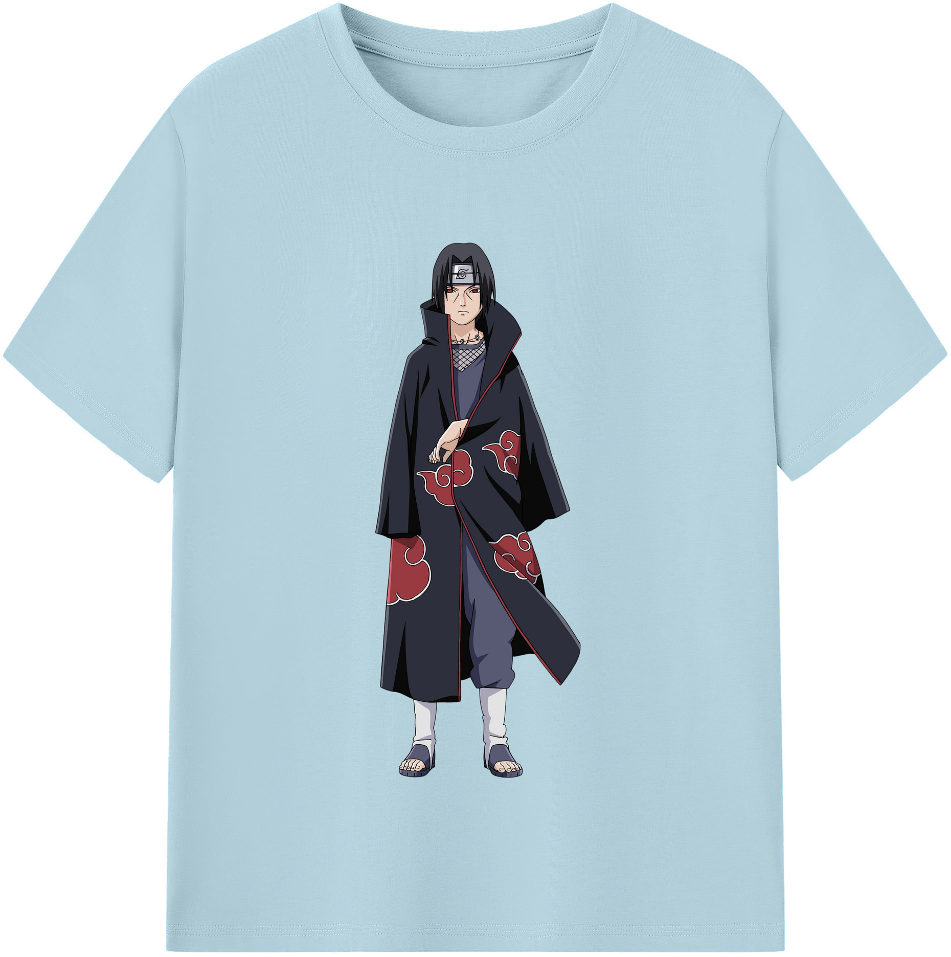 （画像用） NARUTO -ナルト- うちは イタチ Uchiha Itachi 綿100％半袖Tシャツ（フロントプリント）